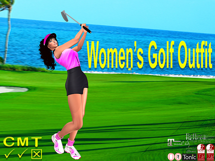 Second Life Marketplace Women's Golf Outfit